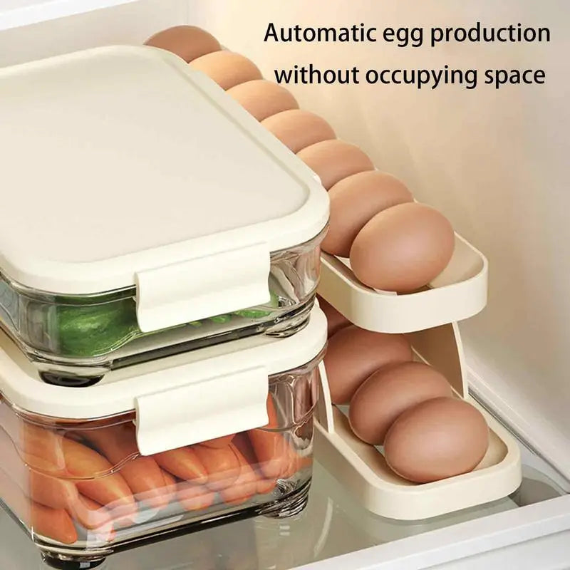 2 Layer Automatic Egg Dispenser | Efficiently Stores Up To 15 Eggs | Buy 1 Get 1 Free