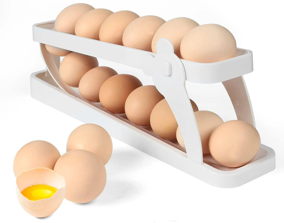 2 Layer Automatic Egg Dispenser | Efficiently Stores Up To 15 Eggs | Buy 1 Get 1 Free