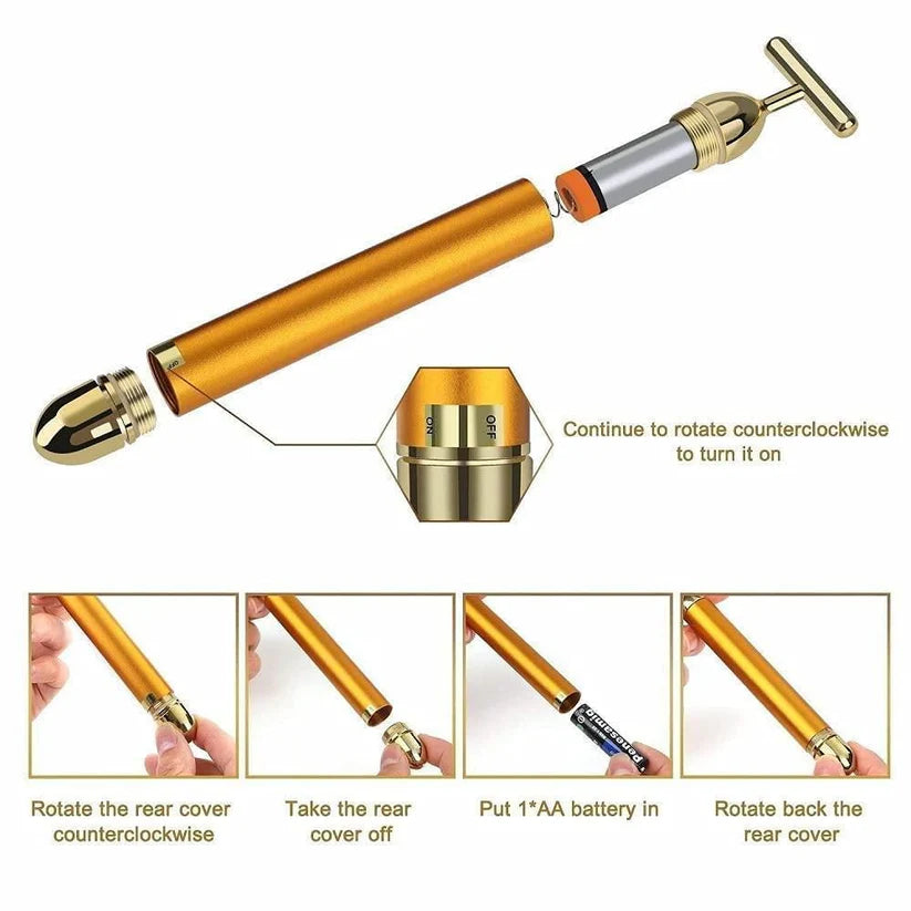 24K Electric Facial Massage Roller