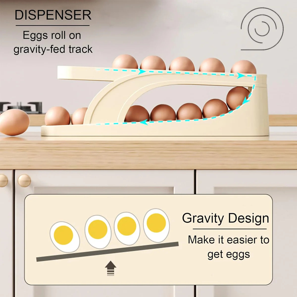 2 Layer Automatic Egg Dispenser | Efficiently Stores Up To 15 Eggs | Buy 1 Get 1 Free